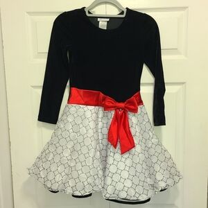 Bonnie Jean Black Velvet Dress